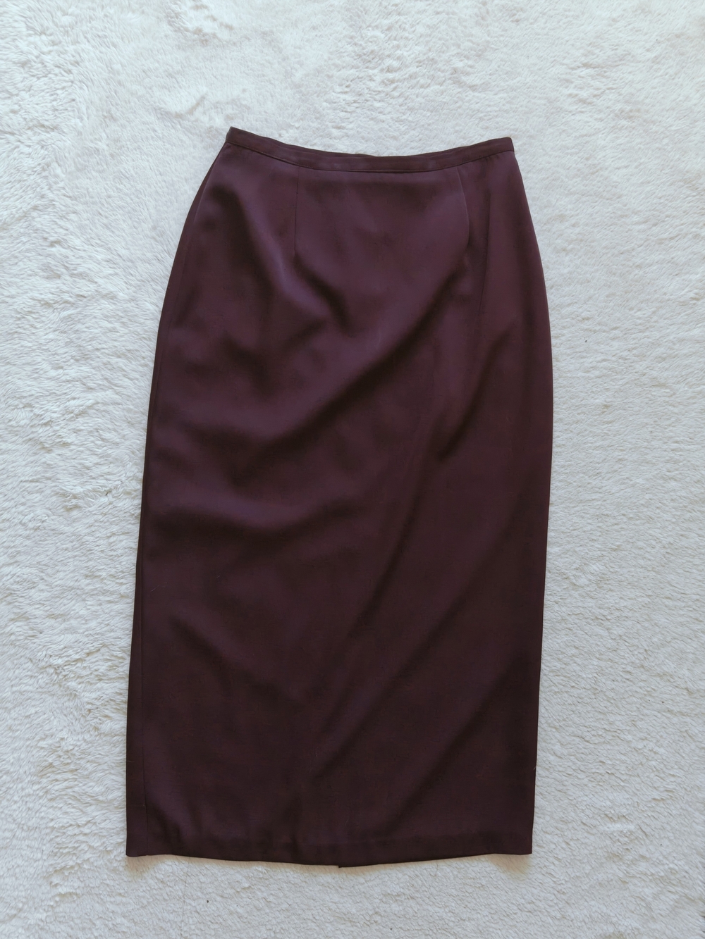 Vintage Westwear Laura | Burgundy/Wine Maxi Column Skirt | 90s Minimalist|Size M